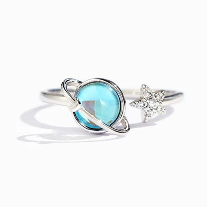 Star and Moon Spinner Ring