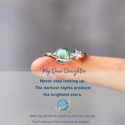 Star and Moon Spinner Ring