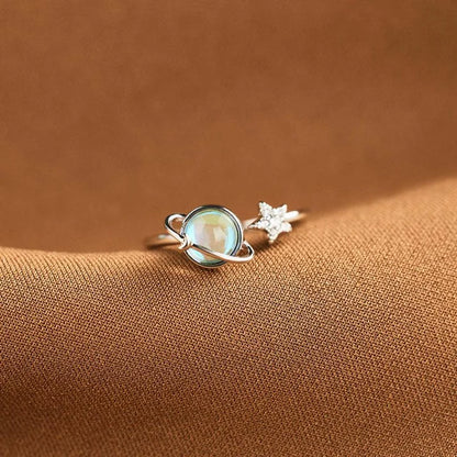 Star and Moon Spinner Ring